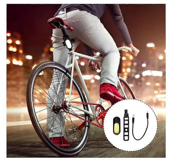 Alt view image 4 of 5 - EcocleanpathUSB Rechargeable Bike Front & Back Warning Light - 5 Modes, Clip-On Safety for Cycling/Dog (Black)