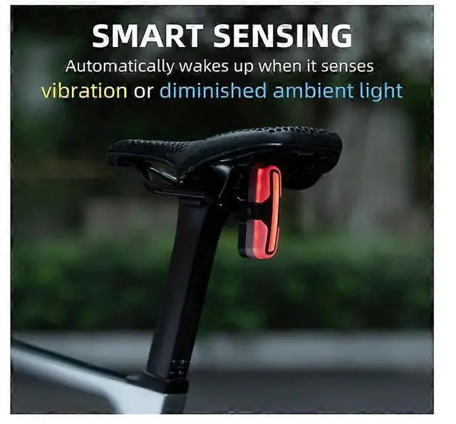 Alt view image 4 of 5 - EcocleanpathSmart Bike Tail Light with Brake Sensor, USB Rechargeable & Waterproof Rear Bicycle Light (Black)