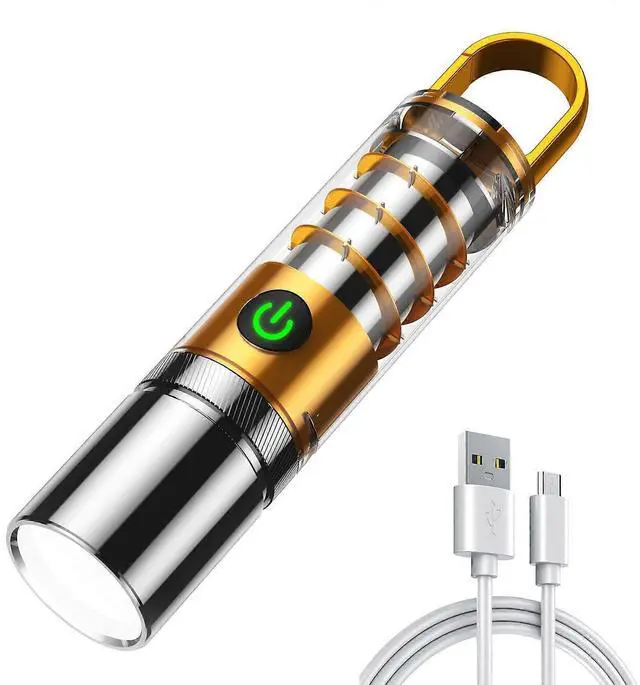 Main image of Ecocleanpath USB-C Rechargeable LED Tactical Flashlight, 6 Modes High Power Bright Light for Dog Walking & Camping