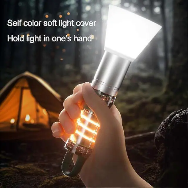 Alt view image 5 of 5 - Ecocleanpath LED Rechargeable Tactical Flashlight, 800 Lumens Zoomable 5 Modes with Dual Light Source & Hanger, 1800mAh (Green)