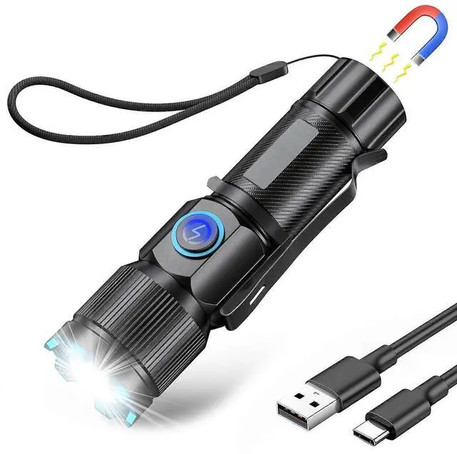 Main image of Ecocleanpath Rechargeable LED Flashlight, 2000 Lumens Super Bright, 26H Runtime, 4 Modes & Magnetic Zoom, IPX6 Waterproof
