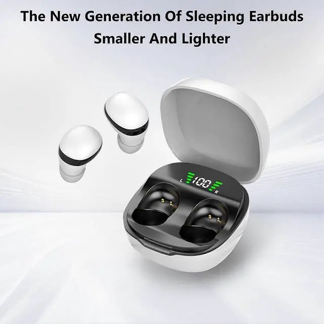 Alt view image 2 of 5 - Bluetooth 5.3 Invisible Sleep Earbuds for Side Sleepers, Mini Wireless & All-Day Comfort (White)