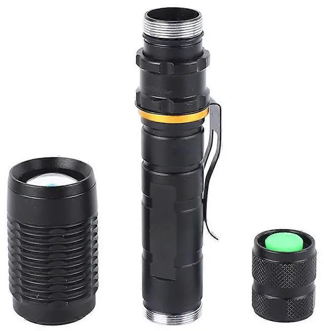 Alt view image 2 of 5 - Ecocleanpath Super Bright Zoomable LED Flashlight, Aluminum Alloy Handheld Light for Camping Hiking Exploration (Black)