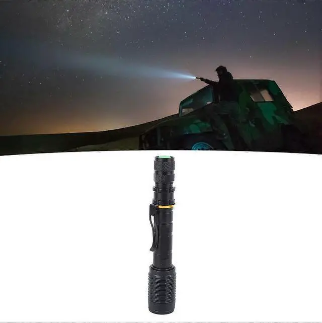 Alt view image 3 of 5 - Ecocleanpath Super Bright Zoomable LED Flashlight, Aluminum Alloy Handheld Light for Camping Hiking Exploration (Black)