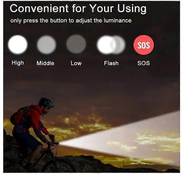 Alt view image 2 of 5 - Ecocleanpath 10000 Lumen Rechargeable Tactical Flashlight, XHP50 LED Zoomable IP67 Waterproof Black