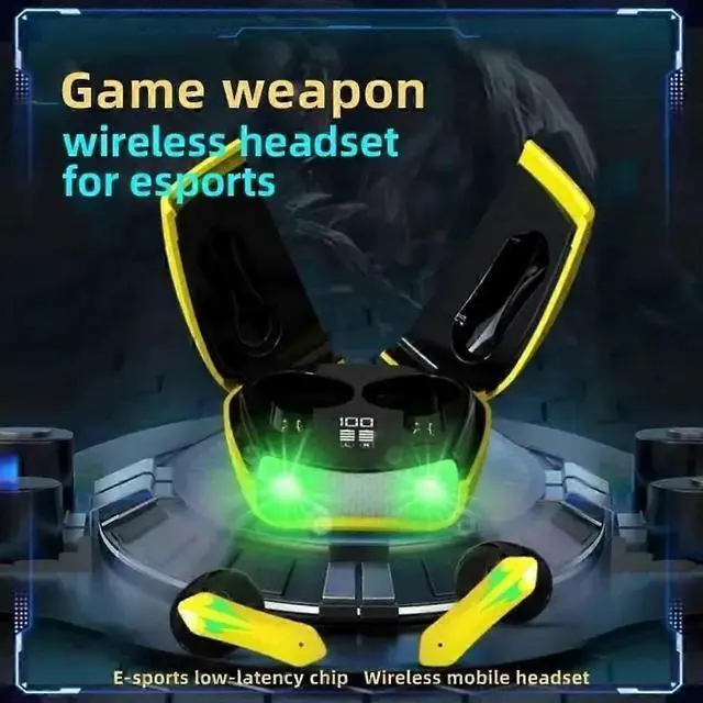 Alt view image 2 of 5 - Bluetooth 5.3 Wireless Gaming Earbuds, Low Latency Outdoor Headset with Long Battery Life (White)