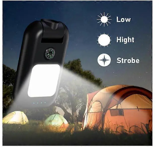 Alt view image 3 of 5 - Ecocleanpath COB Keychain Flashlight, 180° Adjustable Beam, Type-C Emergency Charging, Portable Black Light