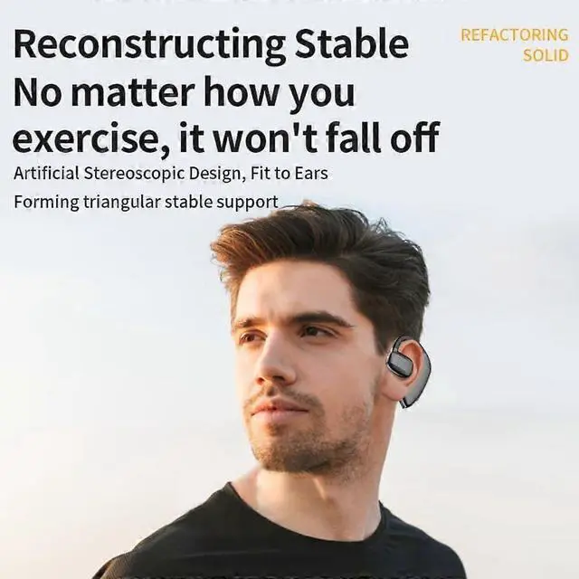 Alt view image 3 of 5 - Bluetooth 5.3 Wireless Headset with LED Display - 30H Battery for Driving/Business/Office (Black)