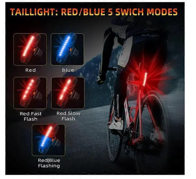 Alt view image 3 of 5 - EcocleanpathRechargeable LED Bike Tail Light, 5 Mode Waterproof Rear Bicycle Safety Light for Day & Night Cycling (Black)