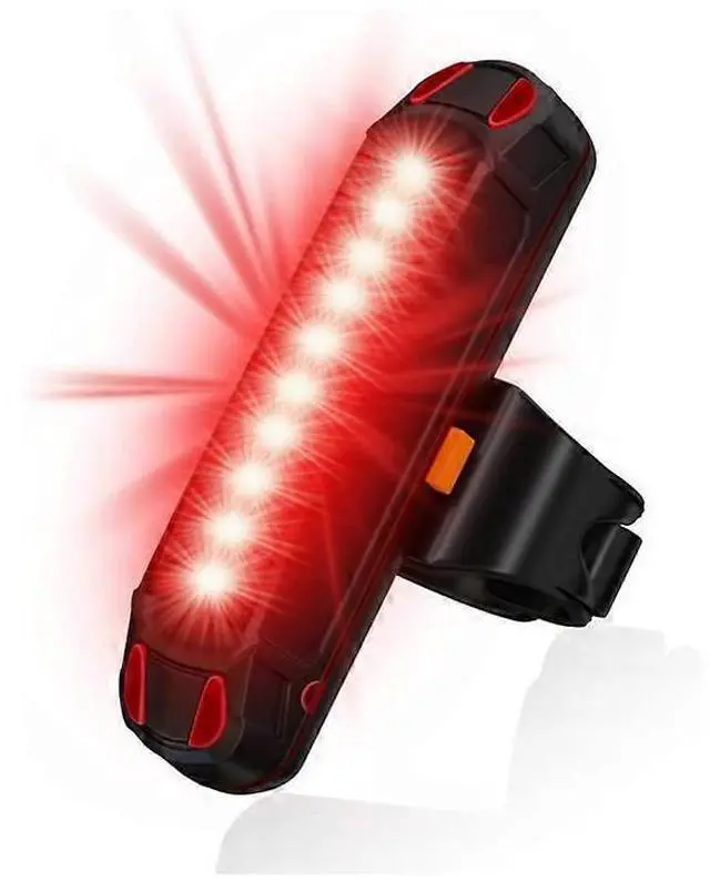 Main image of EcocleanpathRechargeable LED Bike Tail Light, 5 Mode Waterproof Rear Bicycle Safety Light for Day & Night Cycling (Black)