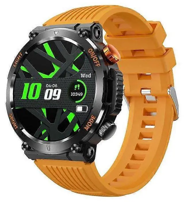 Main image of Ecocleanpath 1.46" Smart Watch, 100 Sports Modes, 30-Day Battery, IP67 Waterproof, Orange for iOS/Android