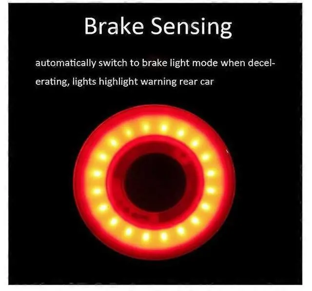 Alt view image 2 of 5 - EcocleanpathSmart Bike Tail Light Rechargeable, Auto On/Off & Brake Sensor, IPX6 Waterproof LED Bicycle Rear Light (Black)