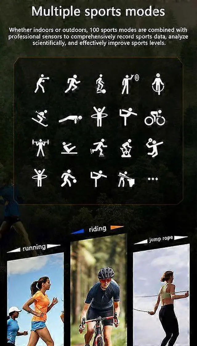 Alt view image 5 of 5 - Ecocleanpath 1.46" Smart Watch, 100 Sports Modes, 30-Day Battery, IP67 Waterproof, Orange for iOS/Android