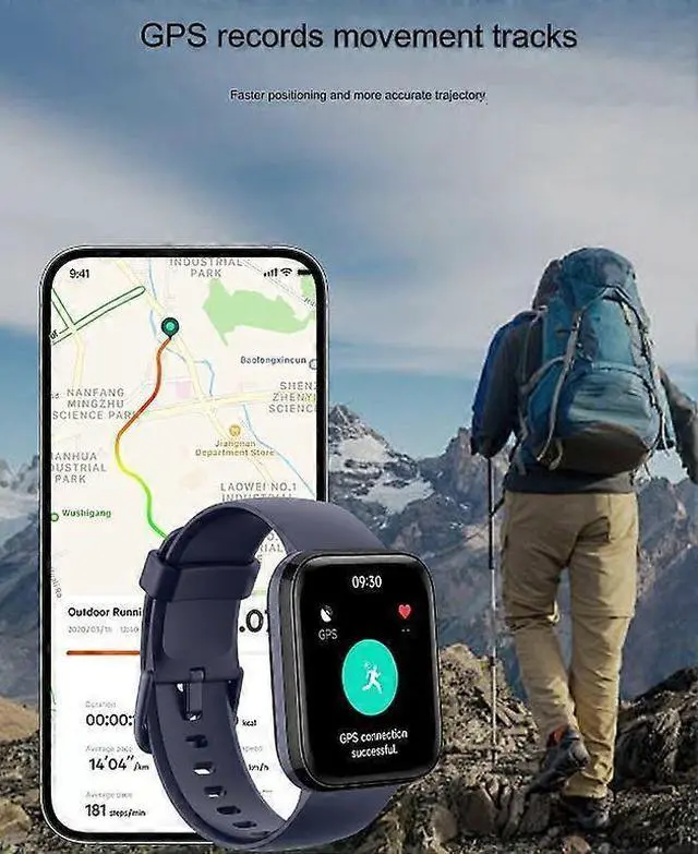 Alt view image 5 of 5 - Ecocleanpath Smart Watch with GPS & Bluetooth Calling, 1.85" Display, 100+ Sports Modes, Health Monitor (White)