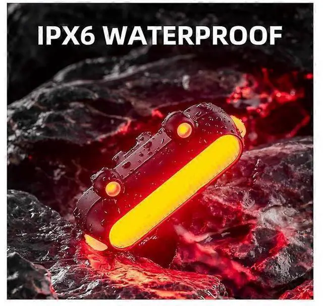 Alt view image 3 of 5 - EcocleanpathUSB Rechargeable Bike Taillight, IPX6 Waterproof, 6 Modes with Brake Sensor, Green Frog Design