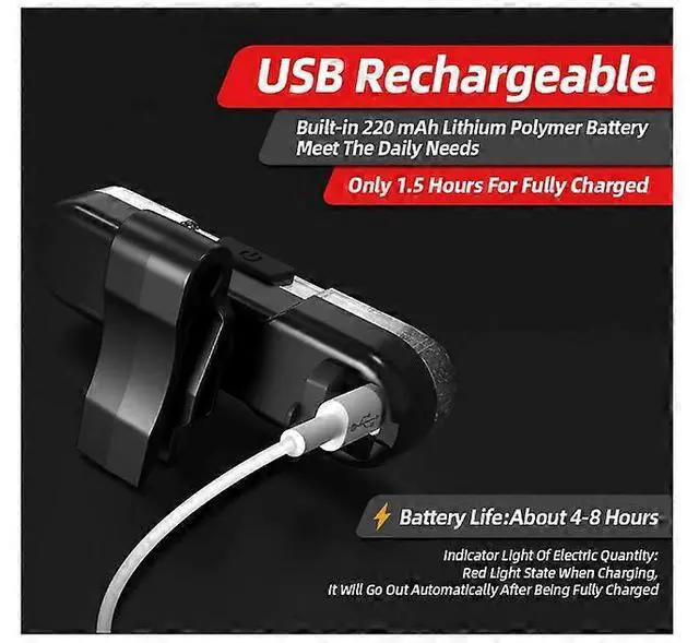 Alt view image 3 of 5 - EcocleanpathUSB Rechargeable Bike Tail Light 2 Pack, 4 Modes Waterproof LED Bicycle Safety Light (Black)