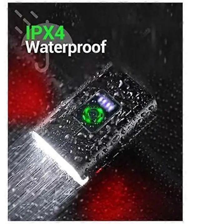 Alt view image 5 of 5 - Ecocleanpath1600 Lumens Super Bright Bike Light, 6+4 Modes, USB Rechargeable, IPX5 Waterproof, Black