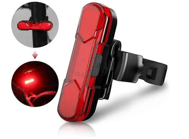 Alt view image 2 of 5 - EcocleanpathUSB Rechargeable Bike Tail Light, 4 Modes High Brightness LED Rear Bicycle Light Waterproof Black