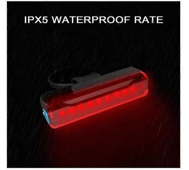 Alt view image 4 of 5 - EcocleanpathBike Tail Light 2 Pack, 1200mAh 50H Runtime, Ultra Bright LED Rear Light, 5 Modes, IPX5 Waterproof (Black)