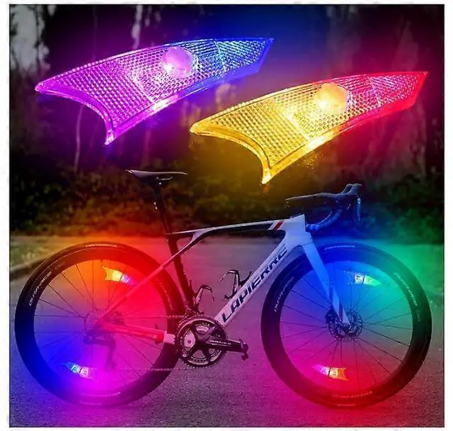 Main image of Ecocleanpath4-Pack LED Bike Wheel Lights, Ultra Bright Waterproof Spoke Lights with Batteries, White