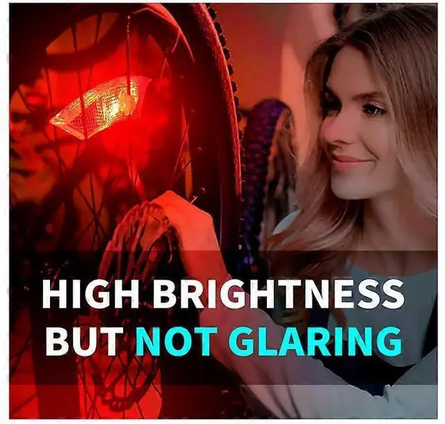 Alt view image 3 of 5 - Ecocleanpath4-Pack LED Bike Wheel Lights, Ultra Bright Waterproof Spoke Lights with Batteries, White