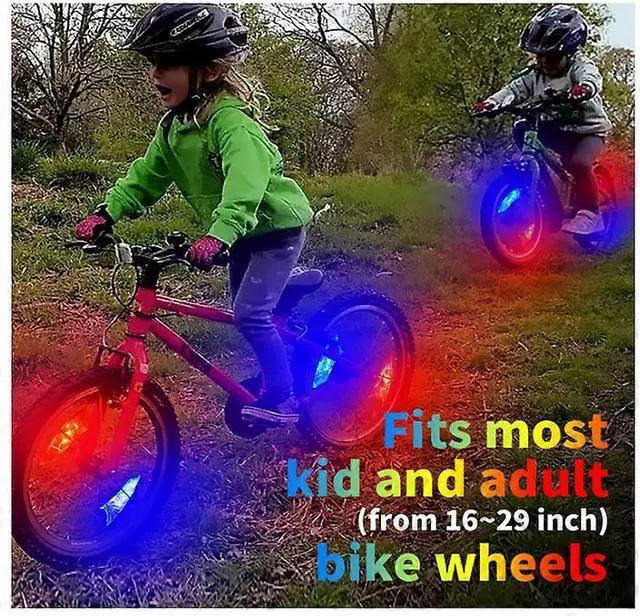 Alt view image 4 of 5 - Ecocleanpath4-Pack LED Bike Wheel Lights, Ultra Bright Waterproof Spoke Lights with Batteries, White