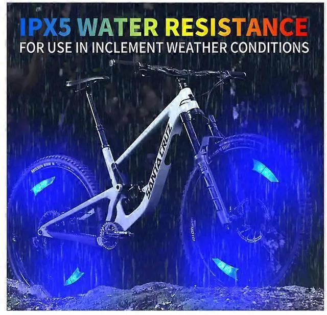 Alt view image 5 of 5 - Ecocleanpath4-Pack LED Bike Wheel Lights, Ultra Bright Waterproof Spoke Lights with Batteries, White