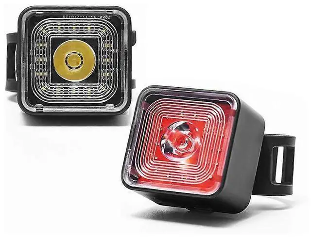 Alt view image 2 of 5 - EcocleanpathUSB Rechargeable Bike Light Set with Brake Alarm, Waterproof LED Front & Rear Lights for Safe Cycling (Black)