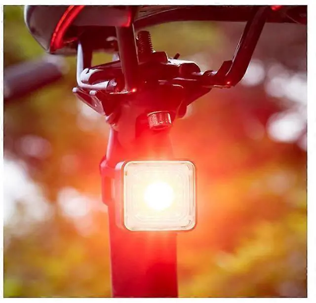 Alt view image 4 of 5 - EcocleanpathUSB Rechargeable Bike Light Set with Brake Alarm, Waterproof LED Front & Rear Lights for Safe Cycling (Black)