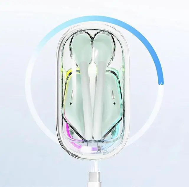 Alt view image 3 of 5 - Bluetooth 5.3 Open-Ear Headphones, 18H Playtime Noise Cancelling, Sweatproof for Running/Fitness (White)