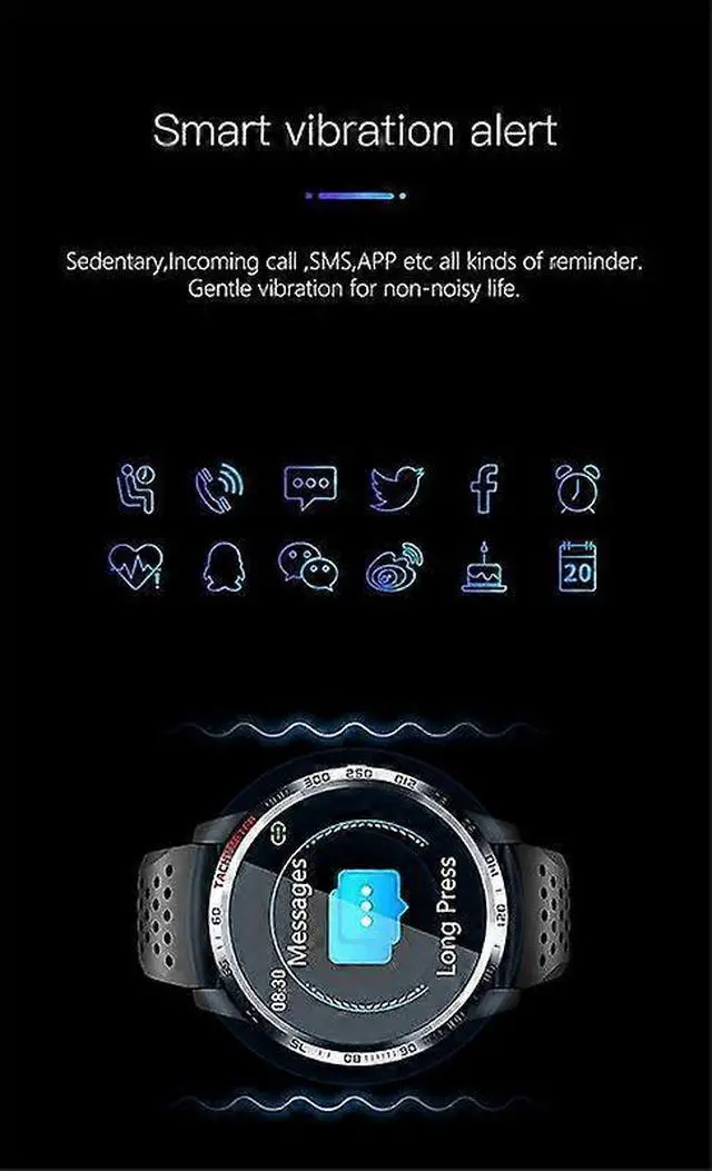 Alt view image 3 of 5 - Ecocleanpath Men's Smart Watch IP68 Waterproof, Fitness Tracker with Heart Rate & Blood Oxygen Monitor, Black