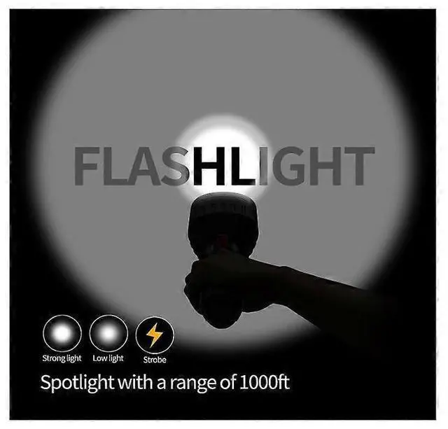 Alt view image 2 of 5 - Ecocleanpath 1200 Lumen Rechargeable Tactical Flashlight with Purple UV Light, Water Resistant Handheld Spotlight (Black)