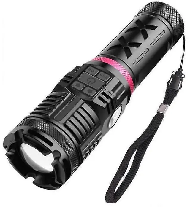 Main image of Ecocleanpath Rechargeable LED Flashlight, 1000-Yard Zoom, 4 Modes, IPX4 Water Resistant for Outdoor & Emergency (Black)
