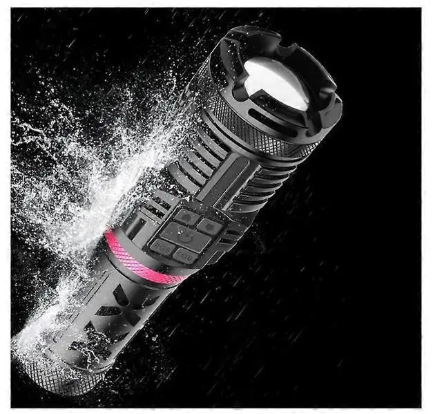 Alt view image 5 of 5 - Ecocleanpath Rechargeable LED Flashlight, 1000-Yard Zoom, 4 Modes, IPX4 Water Resistant for Outdoor & Emergency (Black)