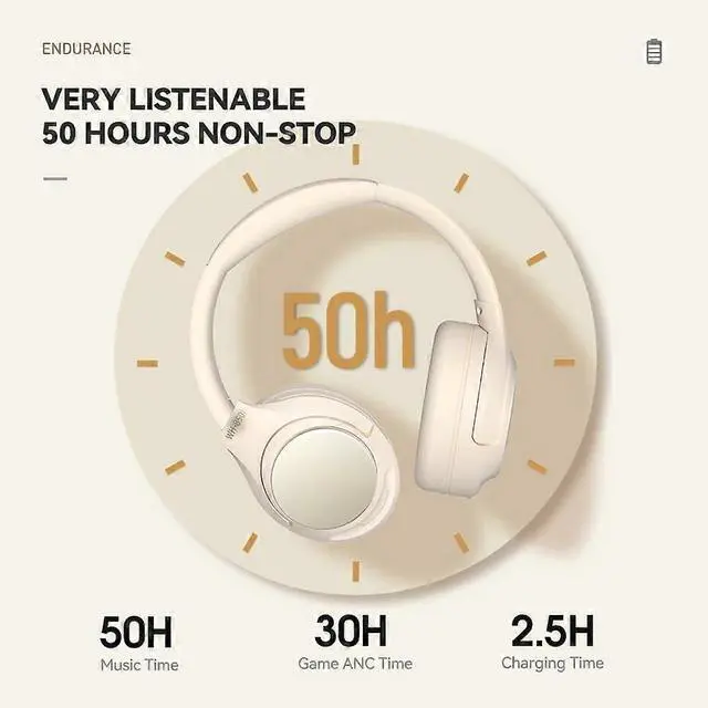 Alt view image 5 of 5 - Bluetooth 5.3 Wireless Gaming Headset, HiFi Stereo with Mic for PS5 PS4 PC Mobile (White)