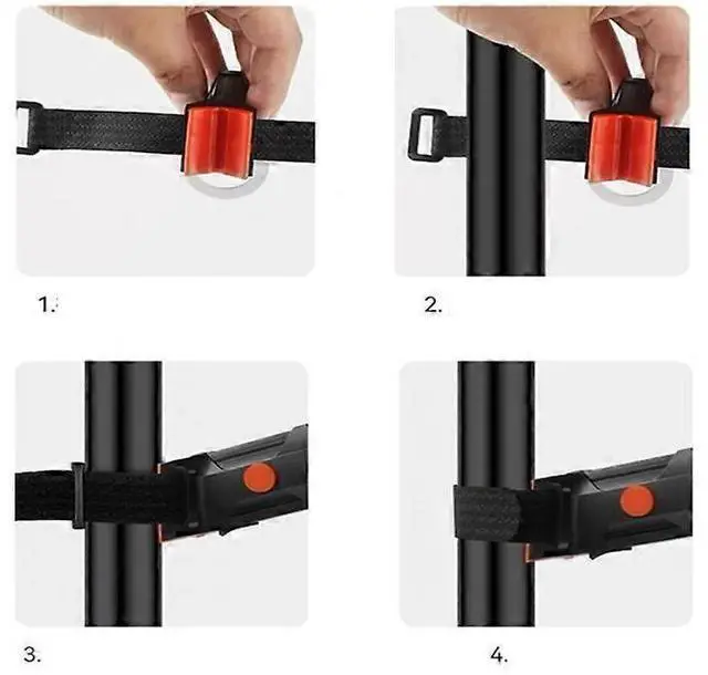 Alt view image 5 of 5 - EcocleanpathRechargeable USB Bike Tail Light, Universal Fit for Any Seatpost, Yellow/Red LED Safety Cycling Light