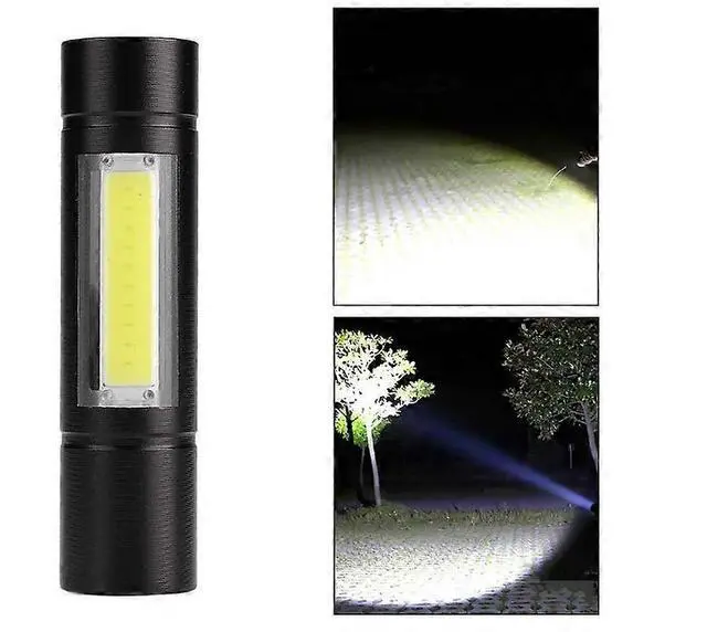Alt view image 3 of 5 - Ecocleanpath XPR+COB LED Flashlight, USB Rechargeable Torch for Outdoor Camping & Emergency (Black)