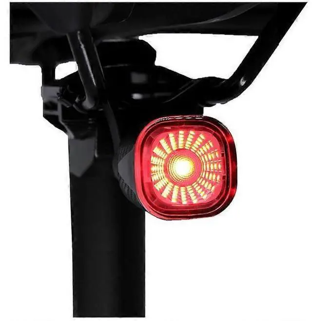 Main image of EcocleanpathUSB Rechargeable Bike Tail Light with Auto On/Off & Brake Sensing, IPX6 Waterproof, RGB Safety Light (Black)
