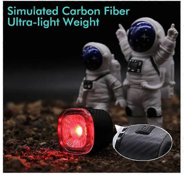 Alt view image 3 of 5 - EcocleanpathUSB Rechargeable Bike Tail Light with Auto On/Off & Brake Sensing, IPX6 Waterproof, RGB Safety Light (Black)