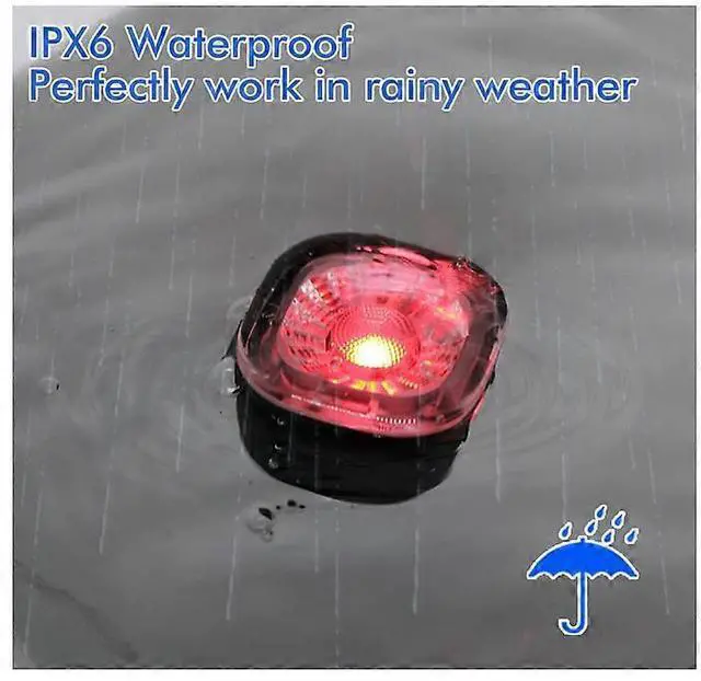 Alt view image 4 of 5 - EcocleanpathUSB Rechargeable Bike Tail Light with Auto On/Off & Brake Sensing, IPX6 Waterproof, RGB Safety Light (Black)