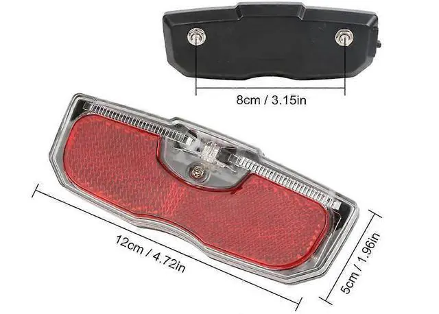 Alt view image 3 of 5 - Ecocleanpath80mm Screw Mount Bike Tail Light, Aluminum Alloy Reflective Rear Light for Bicycle Safety (Black)