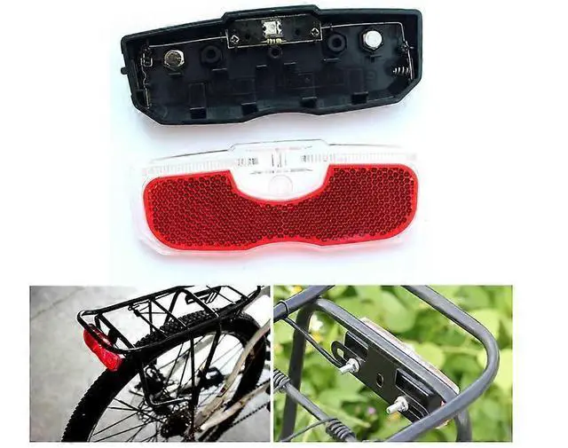 Alt view image 4 of 5 - Ecocleanpath80mm Screw Mount Bike Tail Light, Aluminum Alloy Reflective Rear Light for Bicycle Safety (Black)