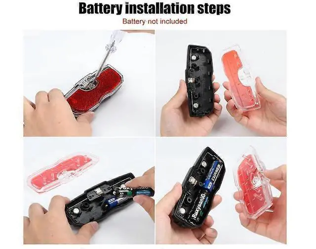 Alt view image 5 of 5 - Ecocleanpath80mm Screw Mount Bike Tail Light, Aluminum Alloy Reflective Rear Light for Bicycle Safety (Black)