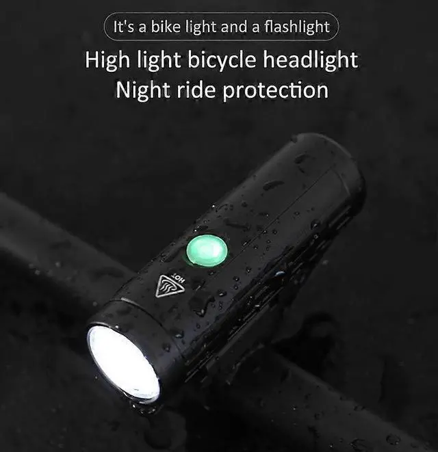 Alt view image 5 of 5 - EcocleanpathUSB Rechargeable Bike Headlight, IPX5 Waterproof Mountain Cycling Front Light with 4 Modes (Black)