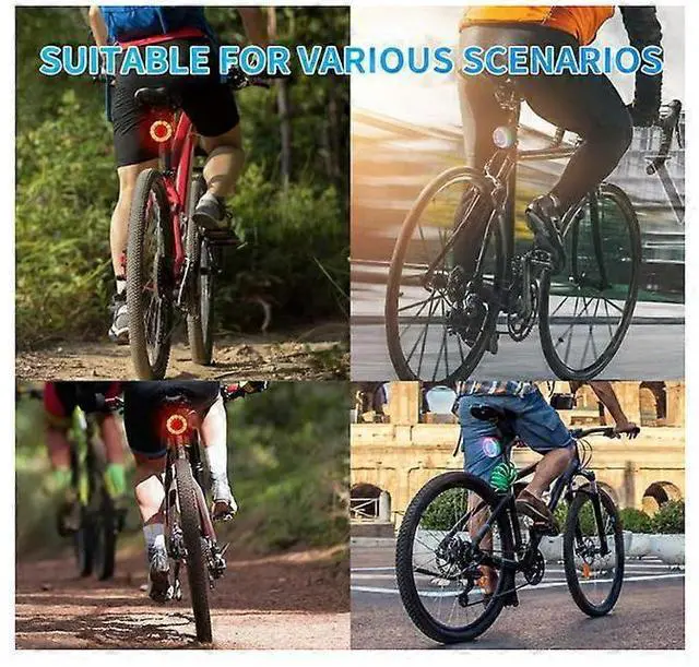 Alt view image 3 of 5 - EcocleanpathSmart Bike Tail Light - 9 Modes, USB Rechargeable, Waterproof Safety Light for Night Riding (Black)