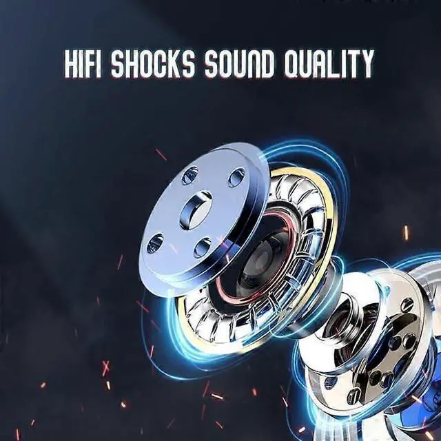 Alt view image 4 of 5 - Bluetooth 5.2 TWS Wireless Earphones, 24H Playtime & Low Latency Gaming Mode, Blue