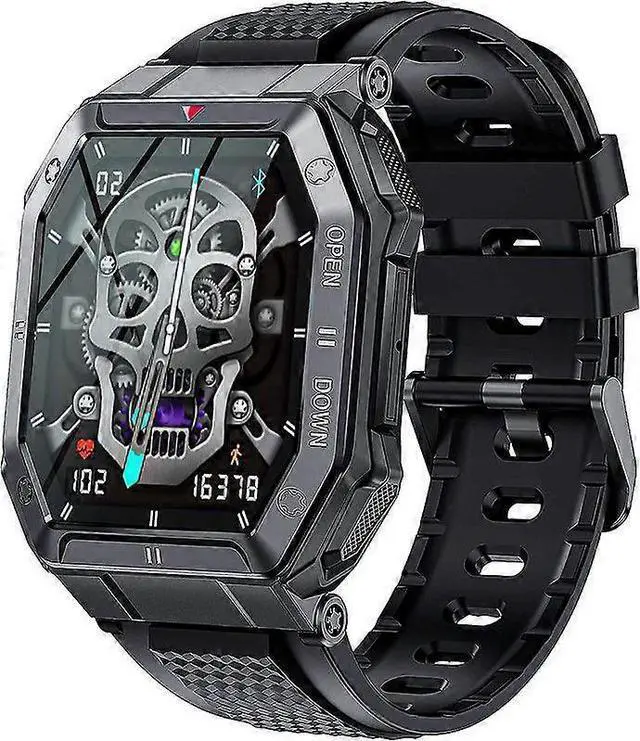 Main image of Ecocleanpath Military Smart Watch for Men, 1.85" HD Display, Heart Rate Monitor, Fitness Tracker, iPhone/Android Compatible