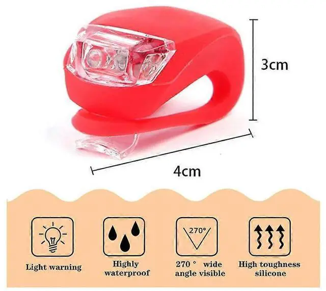 Alt view image 2 of 5 - Ecocleanpath4Pcs Waterproof LED Bike Lights Set, Front & Back with 3 Brightness Modes for Safe Cycling