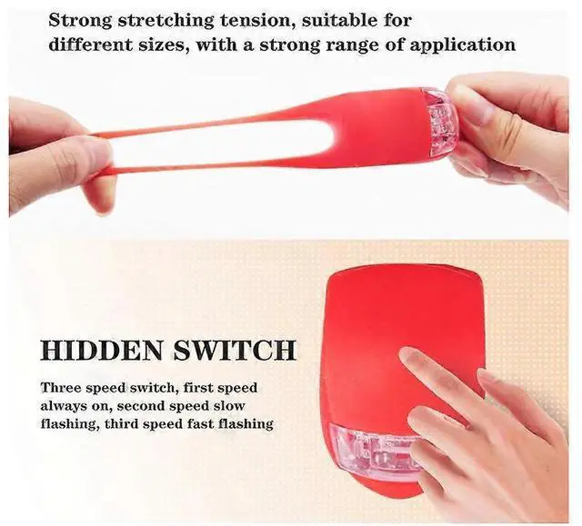 Alt view image 3 of 5 - Ecocleanpath4Pcs Waterproof LED Bike Lights Set, Front & Back with 3 Brightness Modes for Safe Cycling