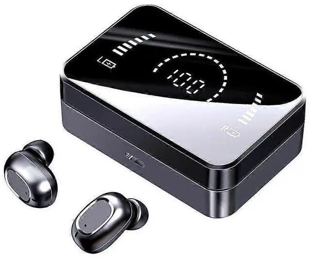 Main image of Wireless Earbuds Bluetooth 5.0 TWS Stereo with Mic, CVC 8.0 Noise Cancelling, 30H Playback (Black)